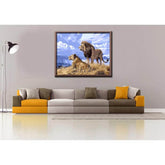 Painting by numbers lion couple